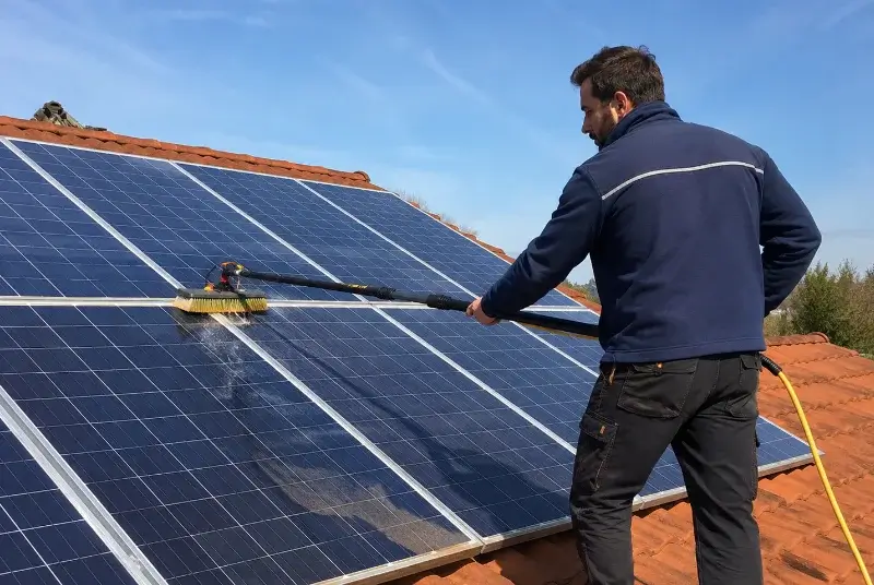 Nettoyage et entretien de panneaux solaires à Menville